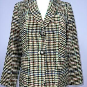 Talbots Classic Checkered Blazer